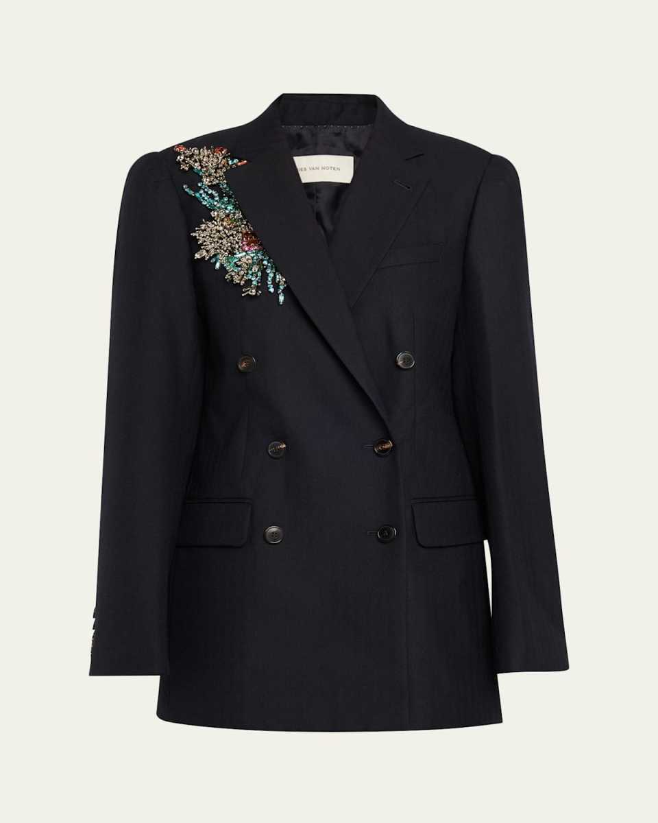 Bafy Embellished Double-Breasted Blazer Jacket